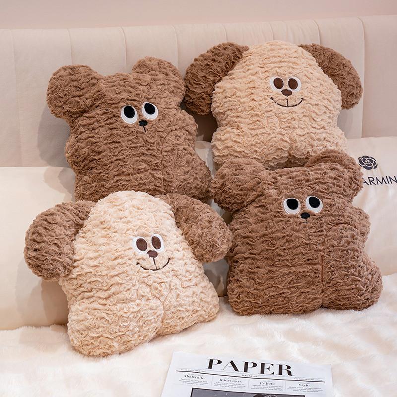 Cartoon Teddy Bear Puppy Shaped Plush Doll Office Sofa Pillow Decoration Home