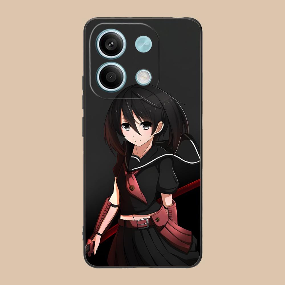 Матовый ТПУ чехол для мобильного телефона Akame Kurome для POCO F8 F7 F6 F5 F4 F3 F2 Pro GT C75 C71 C65 C61 C40 Pro Ultra Цветная крышка