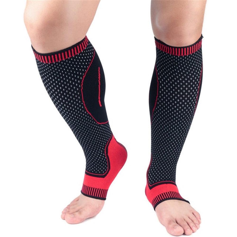 1Pair Sports Compression Leg Sleeve Basketball Football Calf Support Running Antiskid Shin Guard Cycling Leg Warmers