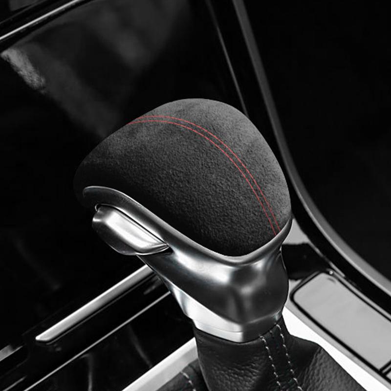 For Kia K3/ Sportage R /KX1 (2018-2021) Made of Alcantara Car Wrap Gear Shift Knob Trim Cover Boot Interior Tuning Accessories