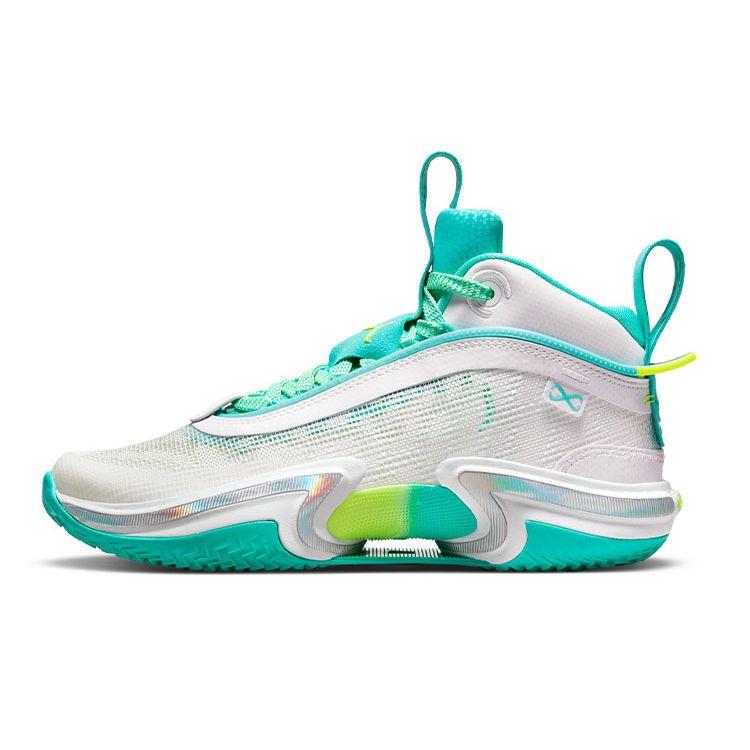 Guo Ailun X Air Jordan 36 GS Global Game Kids Sneakers White Teal Lime-Green DM0795-107