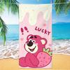 Cute Strawberry Bear Beach Towel Microfiber Printed Children'S Trumpet Cartoon Bear Beach Towel