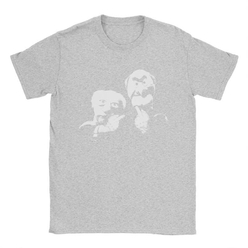 Statler And Waldorf Middle Finger Unisexs T Shirts Fun Tees Short Sleeve Crew Neck TShirt Pure Cotton Gift Idea Clothing