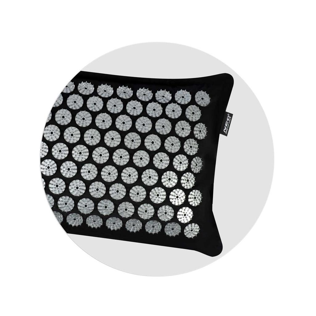 Neo-Sport Ns-903 Acupressure Mat with Spikes, Black and Silver