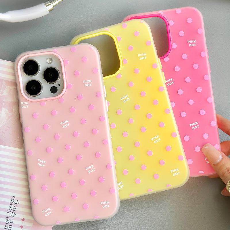 Чехол Zhitai Polka Dot Jelly для iPhone 12-16, 14 Pro Max и X Series