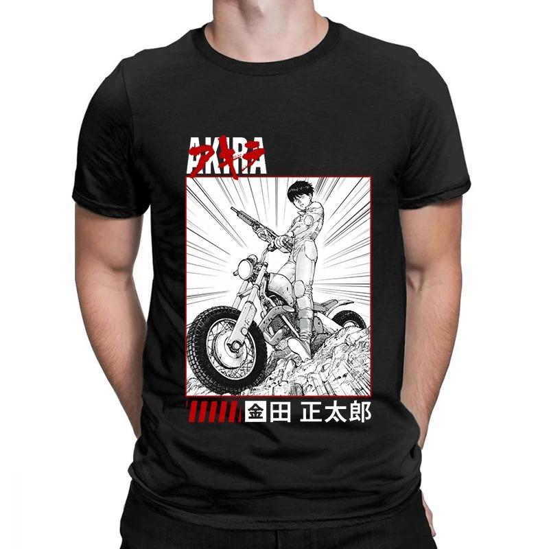 Футболки с рисунком аниме Akira, японские винтажные топы унисекс, женские топы унисекс в стиле Харадзюку, модная футболка с круглым вырезом, летняя уличная одежда, повседневные топы, футболка унисекс
