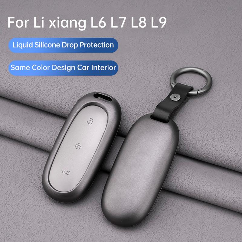 Чехол для корпуса ключа автомобиля для Li Lixiang L6 L7 L8 L9 MEGA Жидкий силиконовый чехол-оболочка для брелока ключа автомобиля Lixiang