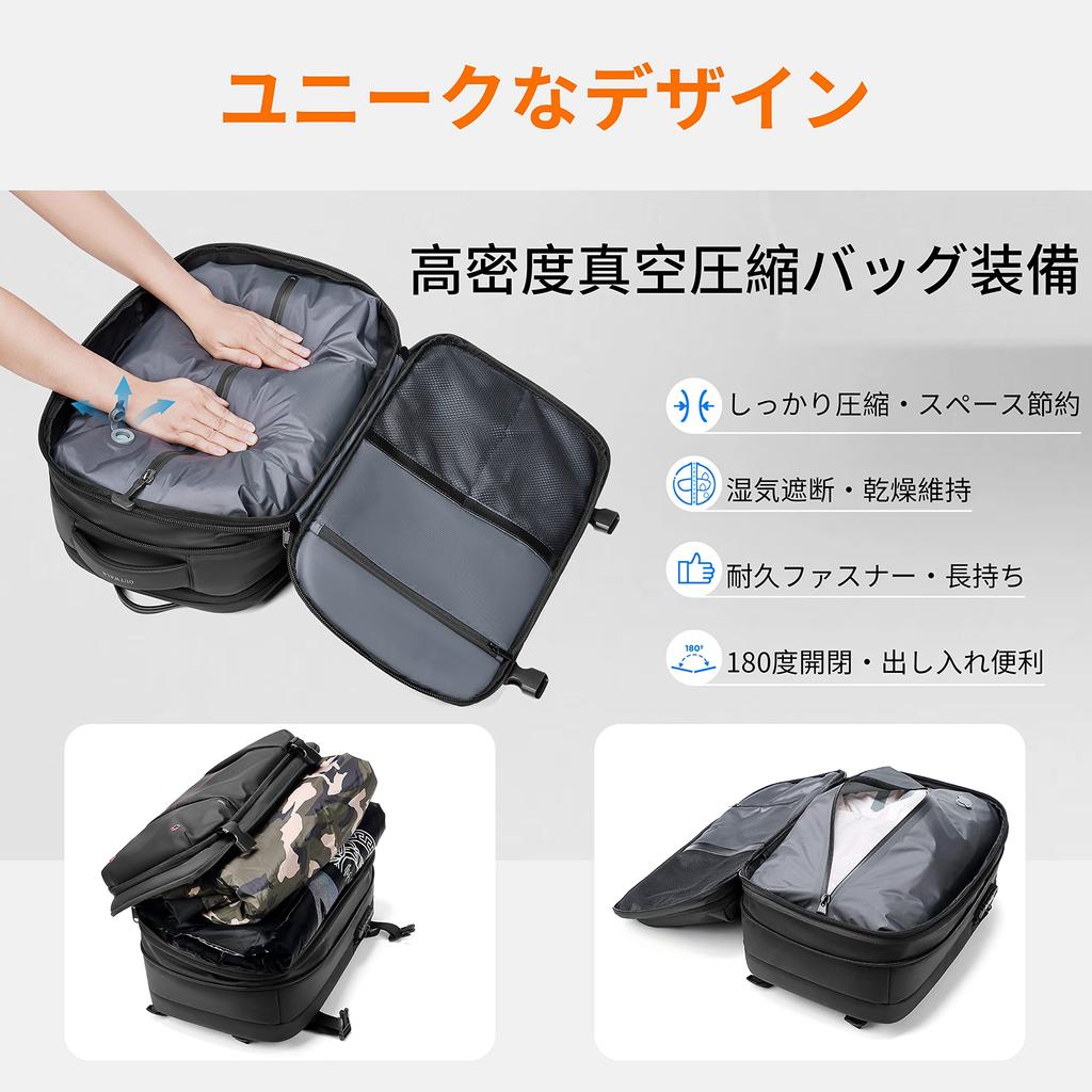 Business Vacuum PC Large For Commuting To Work or Business Suitable As a Gift [EYAMU] Backpack, Rucksack, Men's Backpack, 50L, Compression, Storage,