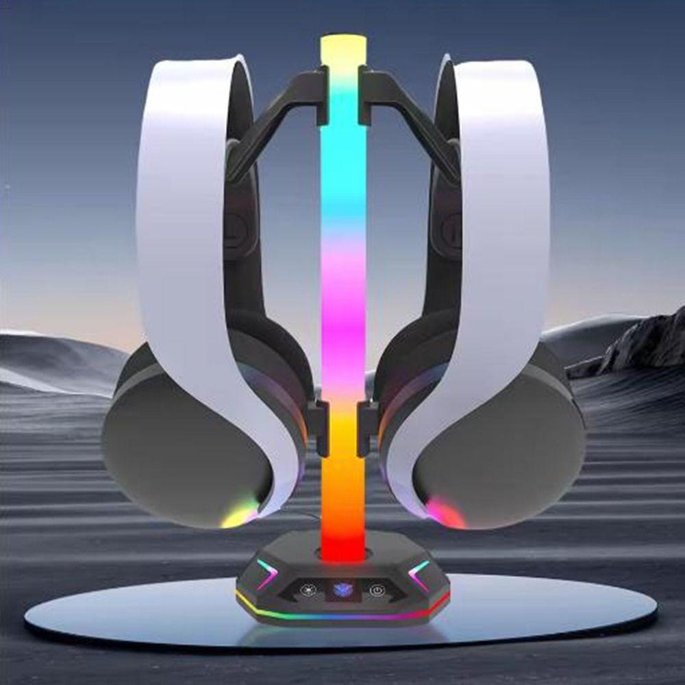 Черная подставка для игровых наушников с двумя USB-портами, держатель для контроллера, настольный дисплей, для стола