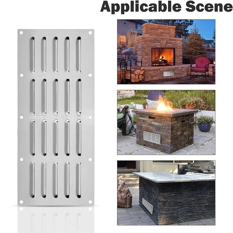 Декоративная вентиляционная панель из нержавеющей стали для печей из кирпича и летних кухонь