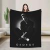 George Michael Blanket Quality Warm Soft Throw Blanket for Winter Home Decor Bedspread for Students Funny Design Cozy Comfort