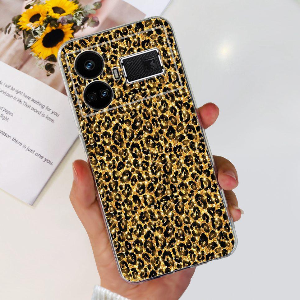 For Realme GT5 Case Clear Silicone Soft TPU Cover For OPPO Realme GT 5 RealmeGT5 Cases Flower Marble Jelly Bumper Coques