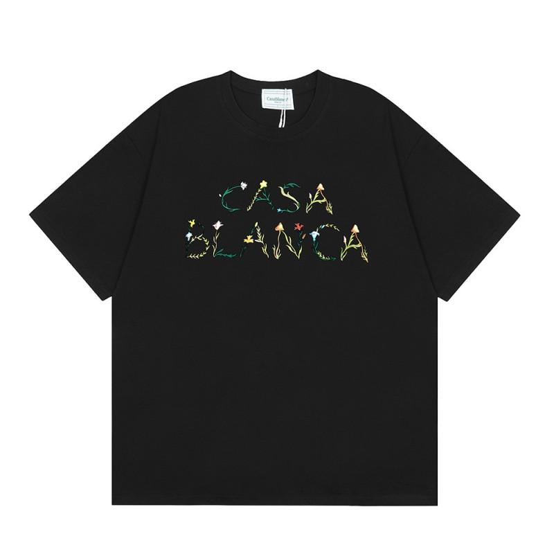 Casablanca Print Loose Fit Short Sleeve T-Shirt Teens Streetwear