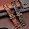 Бизнес Ремешок для часов из натуральной кожи Panerai для Omega Стальная пряжка Черный Коричневый Мужской ремешок Аксессуары 20 мм 22 мм 24 мм 26 мм