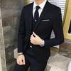 Men's Slim Fit Three-Piece Suit Set - Ten Colors, Casual Formal Wear for Groom & Groomsmen