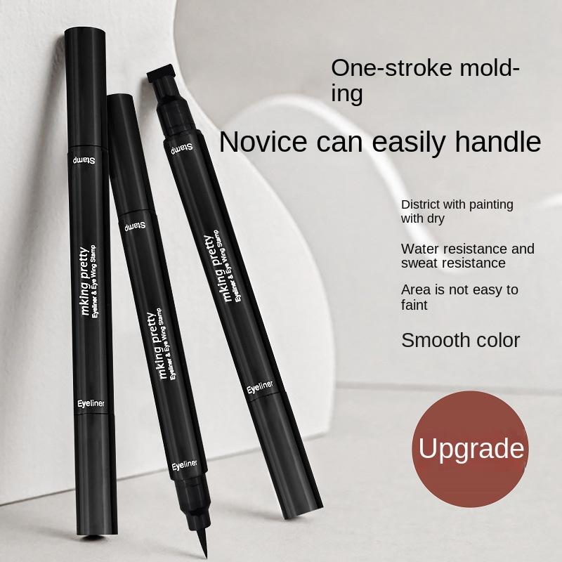 Double Head Stamp & Liquid Eyeliner – Waterproof, Smudge-Proof Long-Lasting Quick-Drying Winged Eyeliner Pen