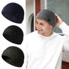 Autumn Winter Warm Knitted Hat Men Women Solid Color Ribbed Beanies Hat Outdoor Windproof Thick Hiking Cycling Hat