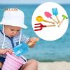 Outdoor Beach Shovel Kids Gardening Tools with Wooden Handle Spoon Fork Trowel Rake Beach Sand Toys Gardening Equipment