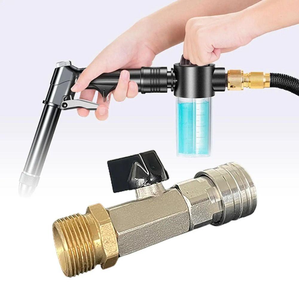 1/4 Inch High Pressure Washer Ball Valve Water Flow Control Hose Switch Automotive Use