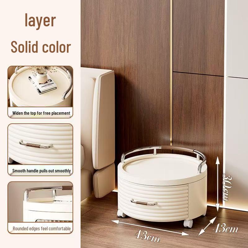 Круглый шкаф для хранения с полками и ящиками