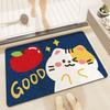 Cute Cat Toilet Floor Mat Bathroom Non-slip Absorbent Toilet Toilet Diatom Mud Quick Drying Foot Mat Carpet