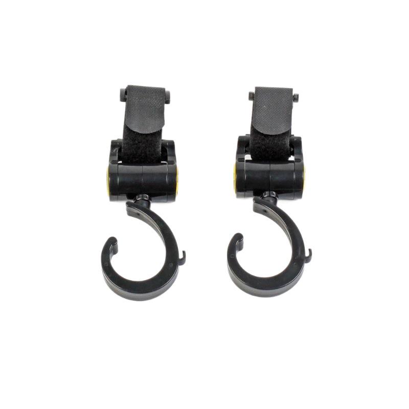 360° Rotating Velcro Pram Hooks – Set of 2