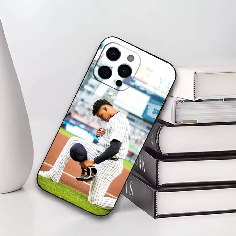 Baseball Juan Soto Phone Case For iPhone17,16,15,14,13,12,11 Plus,Pro Soft Silicone Black Cover