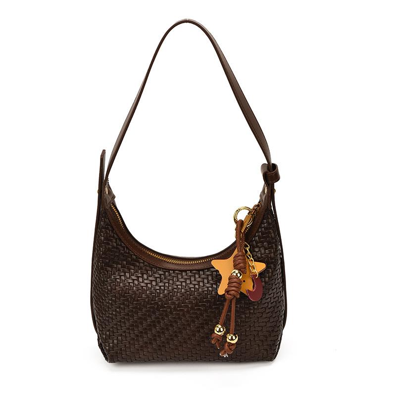 Niche Design Retro Woven Bag Women'S New Autumn Versatile Messenger Bag High-End Single Shoulder Armpit Bag