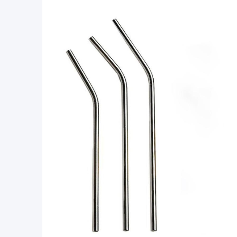 Diameter 6mm Stainless Steel Straws Bends Cold Drink Tube Reusable Metal Straw