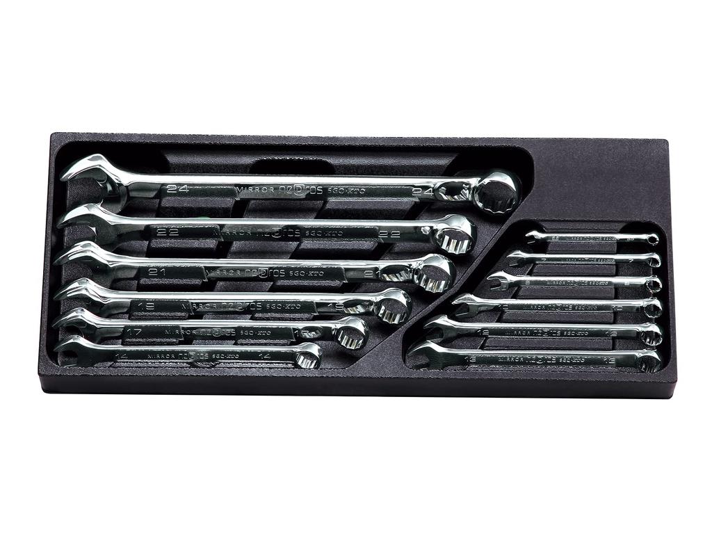 Набор комбинированных гаечных ключей Kyoto Machine Tool Nepros NTMS212 (КТК)