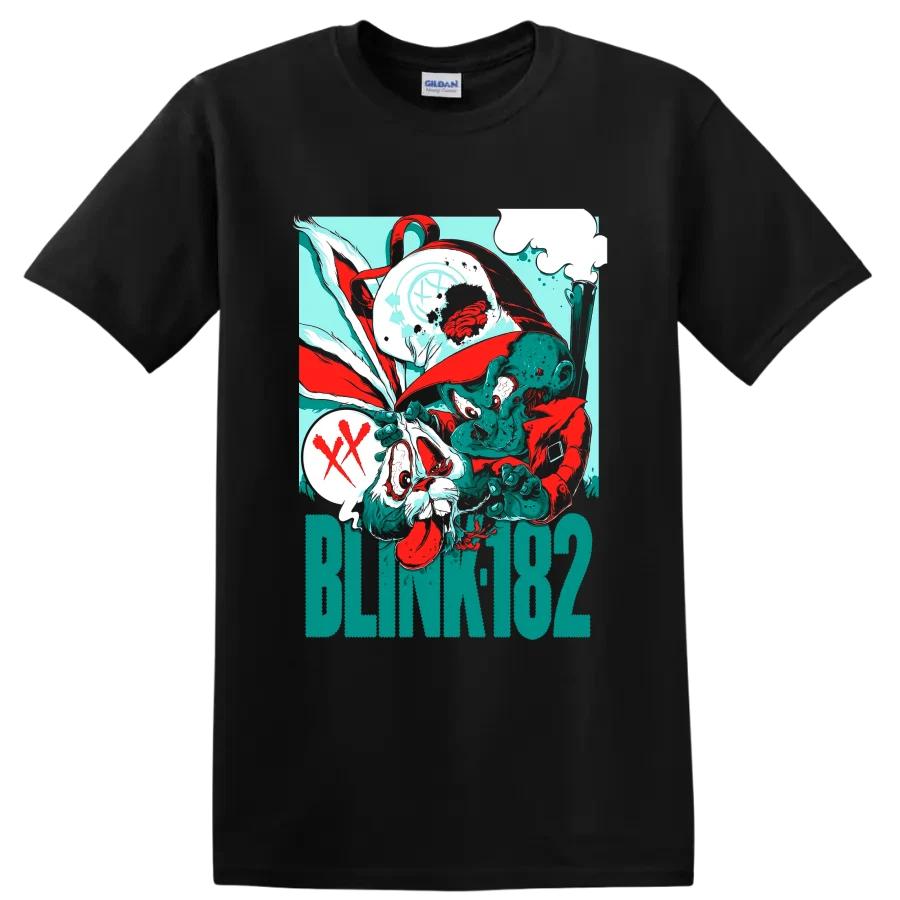 Blink 182 Punk Rock T Shirt Horror Cartoon Graphic Concert Music Fan Gift Tee