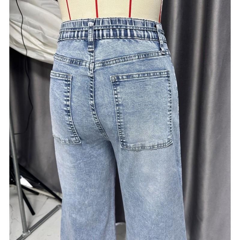 2026 High-Waisted Wide-Leg Denim Pants Women Vintage Washed Loose Fit Streetwear Jeans