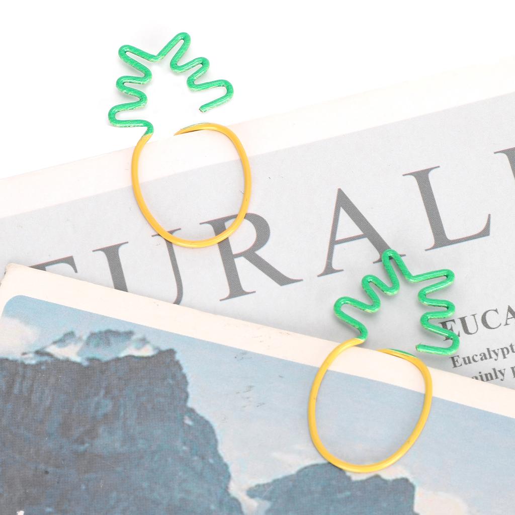 20Pcs Paper Clips Bookmarks Planner Clip Fruit Shaped Pin 2‑Color Office Supplies School Gifts