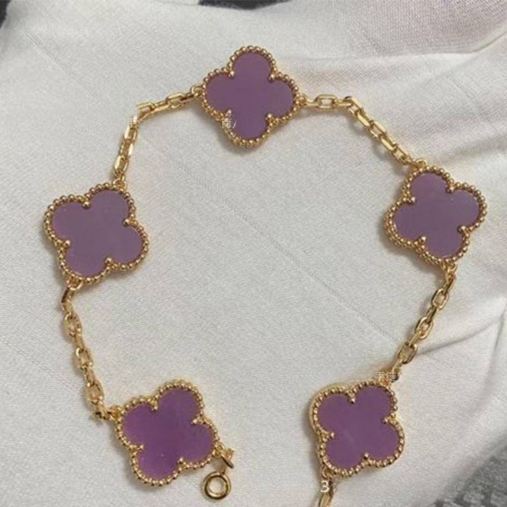 Высококачественный браслет из красного халцедона с лазерной гравировкой «Четырехлистный клевер» и «Пятицветник», из розового золота 18 карат, ювелирное изделие класса люкс, подарок для девушки