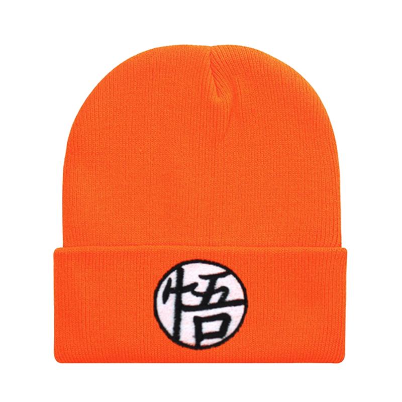 Anime Dragon Ball Embroidered Knitted Beanie Hat, Men Women Winter Outdoor Motion Ski Warm Wind-Resistant Beanie Hats