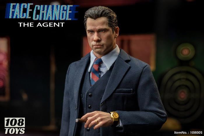 [108Toys] 108005 Фигурка 1/6 Сменное лицо Агент Face-Off Траволта Боевик