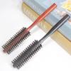 Hair Comb Natural Boar Bristle Rolling Brush Round Barrel Blowing Curling DIY Hairdressing Styling Tool