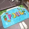 POOL Summer Door Mat, Inflatable Letter Swimming Pool Rug Tropical Beach Entrance Mat Water Splash Floor Mat for Patio, Bathroom