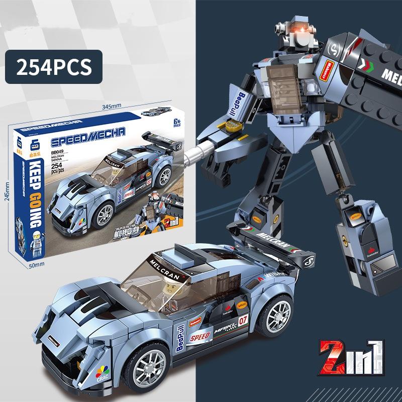 Крутой и реалистичный робот для самостоятельной сборки для детей, игрушка из АБС-пластика, строительные блоки из мелких деталей