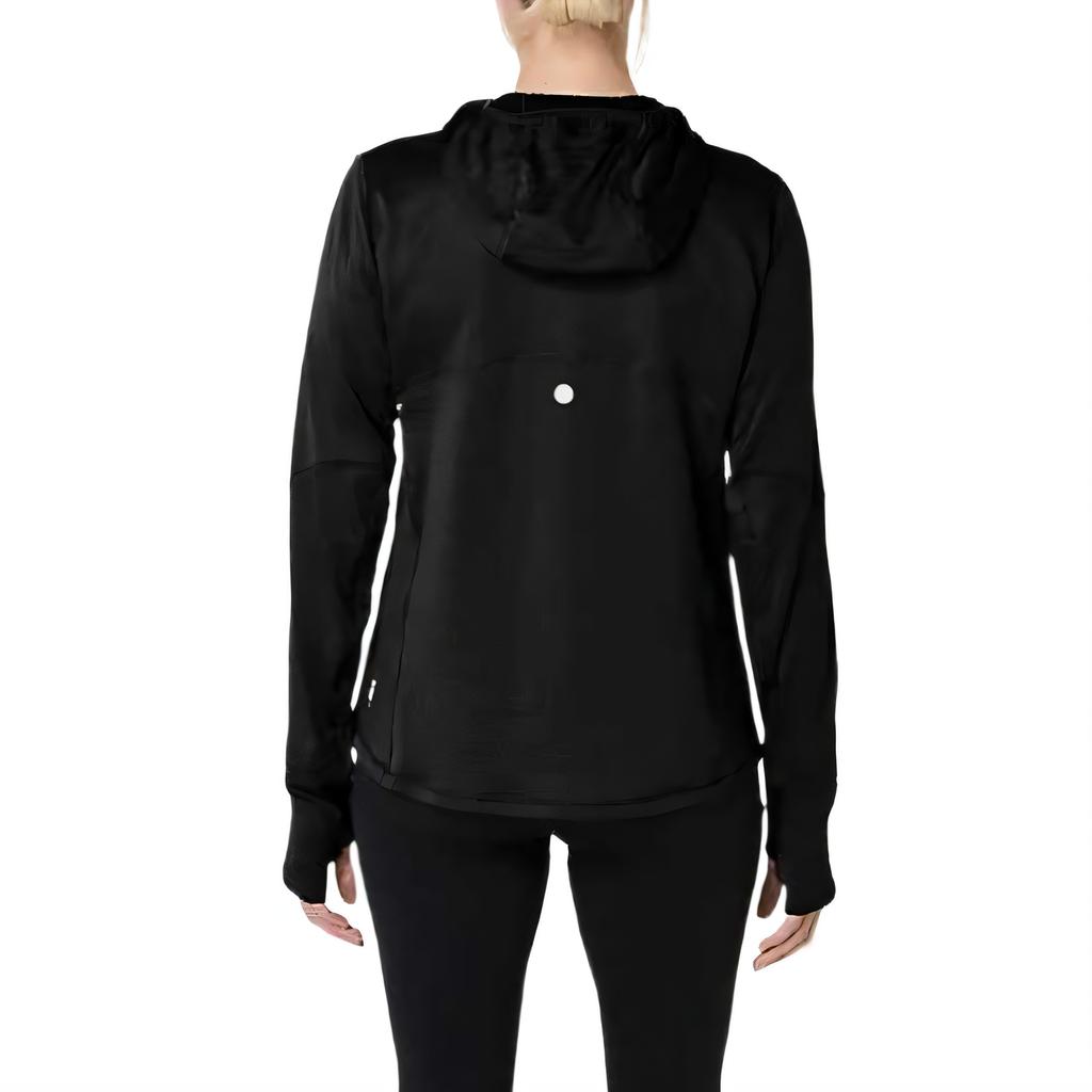 Women's ASICS ROAD Sweatshirts Women's Black Hooded Moderate