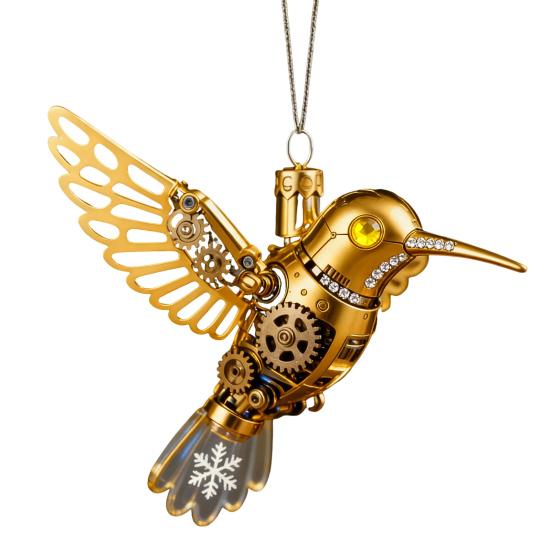 Colorful Hummingbird Christmas Ornament Xmas Tree Car Rearview Mirror Acrylic Hanging Bird Shape Decoration Holiday Party Pendant