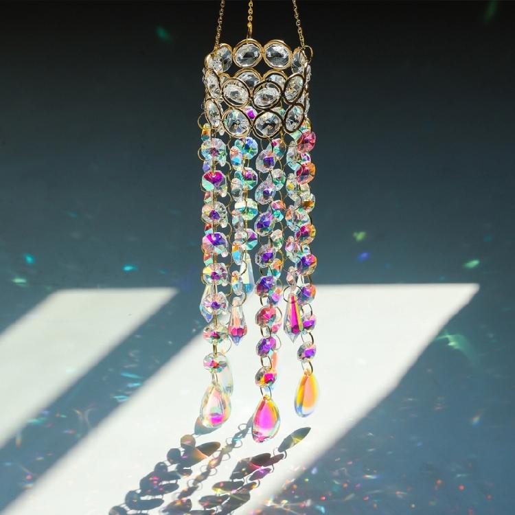 Crystal Sun Catchers Prisms Hanging Drop Home Garden Decoration Windchime Rainbows Crystal Sun Catchers