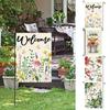 Double-Sided Garden Flag for Porch 12x18 Inch Fade-Resistant Spring Floral Butterfly Print Decorative Flag for Outdoor Yard Patio Mailbox Seasonal