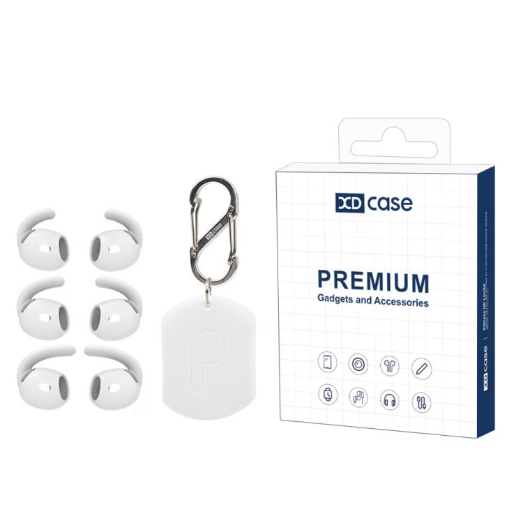 XDcase 3 Pairs Silicone Anti-slip Sports Ear Caps with Storage Case & Carabiner