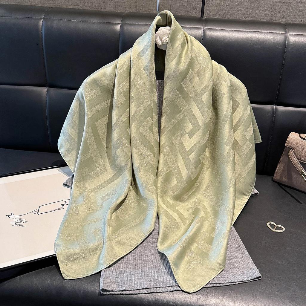 New Women Fashion Silky Kerchief Shawl Ethnic Travel Scarves Bufanda Jacquard Scarf Printed Decorative Summer Sun Protection