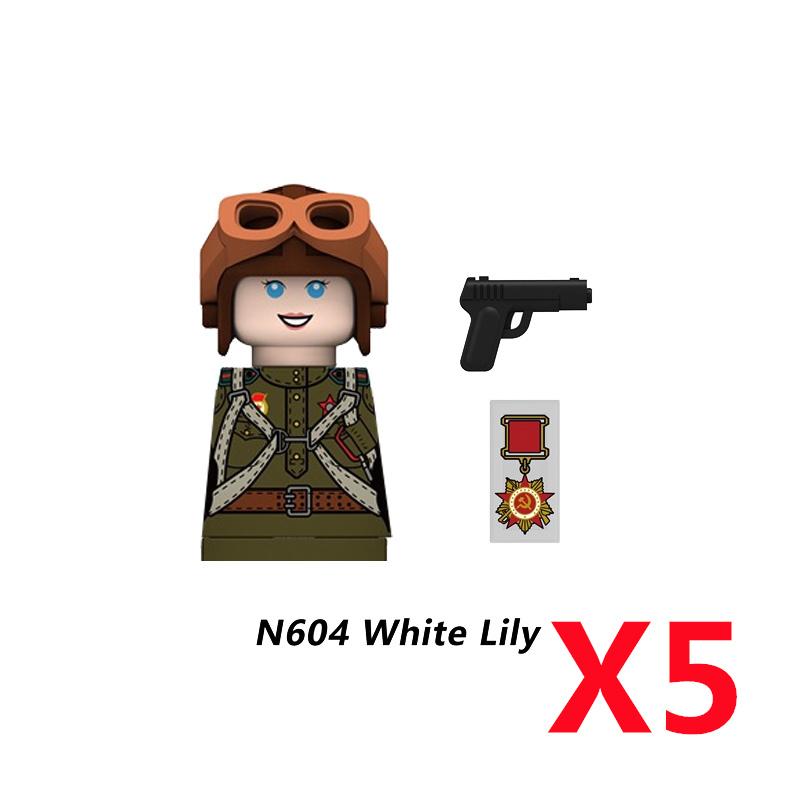 MOC Military Soviet US Soldier Figure Building Block Cavalry Pilot Western Cowboy Detective Weapon Sword Cloak Kid Toy Gift K148