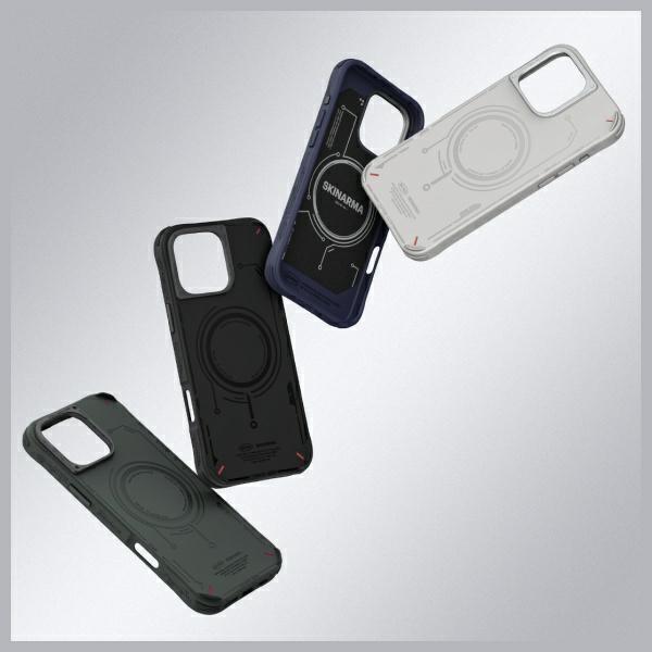 Skinarma Case Mecha Iphone 16 Pro 6.3   Magnetic Charging Black/Black