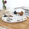 Домашний декор Керамика Кофейные кружки Набор Ручные кружки в виде животных с подносом Креативная посуда для напитков Кофейные чайные чашки Новинка Молочные чашки Украшения