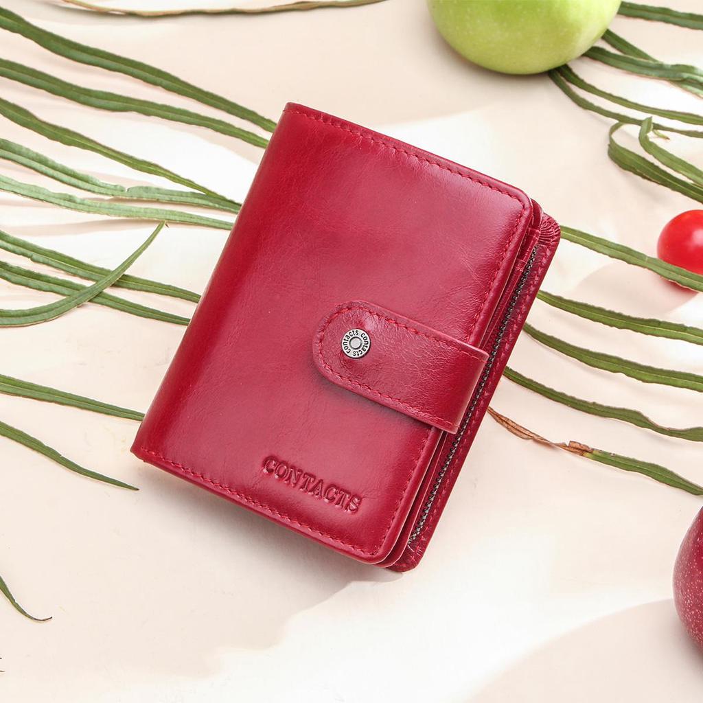 CONTACT'S женский компактный бумажник из натуральной кожи