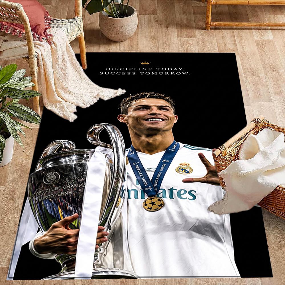Ronaldo's Legacy Soccer Floor Rug Office Rug Perfect for Living Rooms Game Room Playrooms Decorate room Anti-slip Rug Office home decor